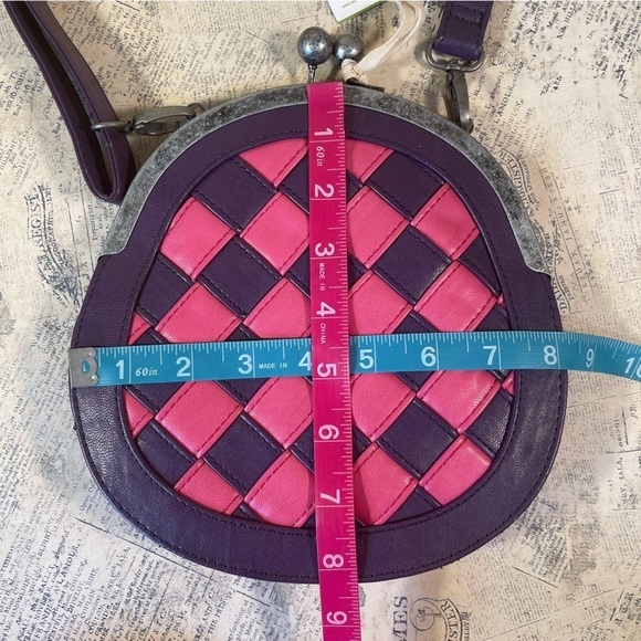 Skunkfunk Woven Clutch Purple and Pink crossbody bag - Picture 10 of 11